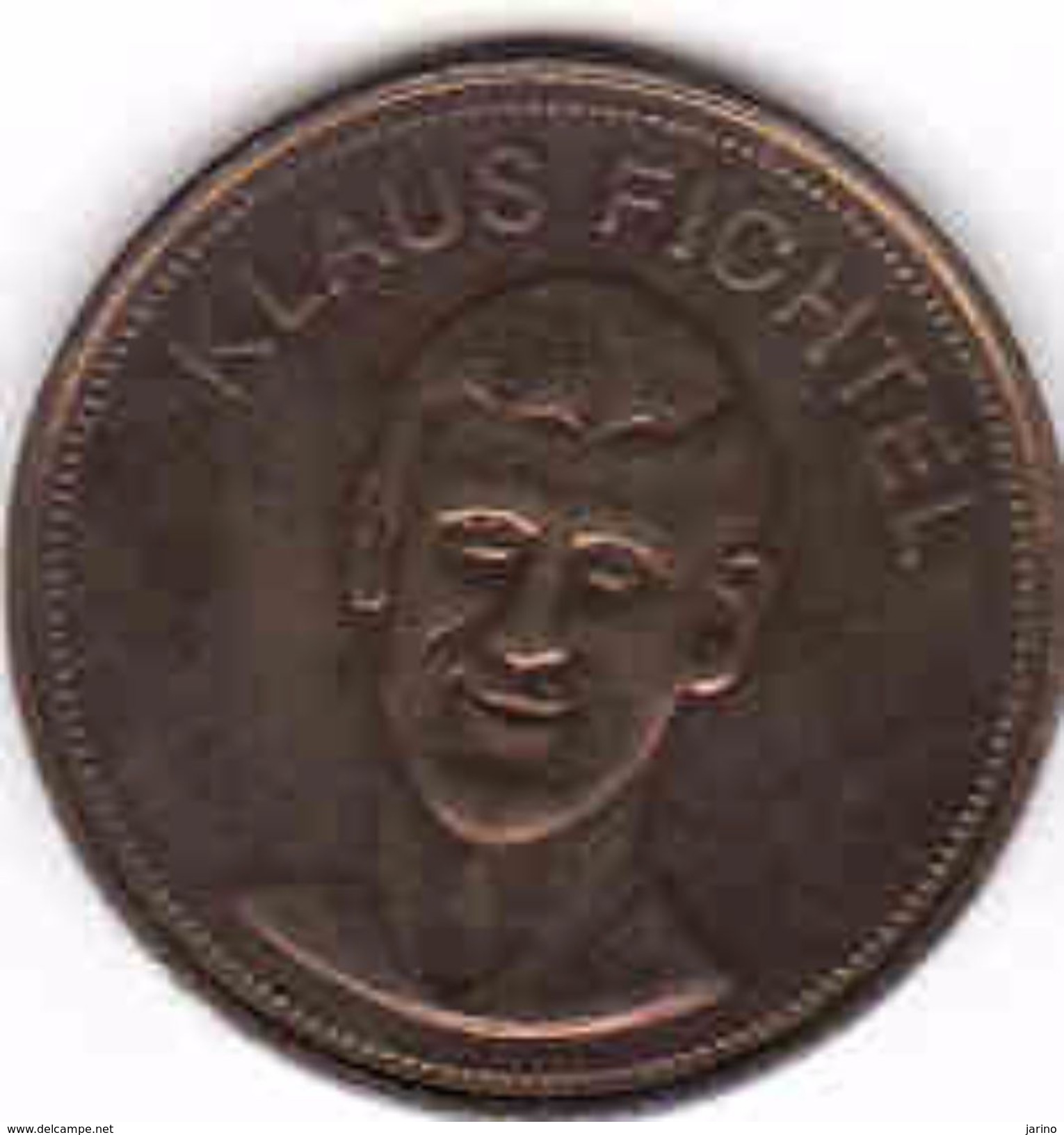 Germany Token SHELL TRAUM-ELF, Klaus Fichtel - Soccer Player , Brass, Laiton - Professionals/Firms