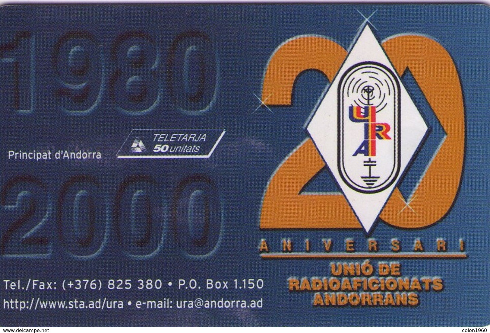 ANDORRA. U.R.A. 1980-2000. 2000-04. 20000 Ex. AD-STA-0114. (091) - Andorra