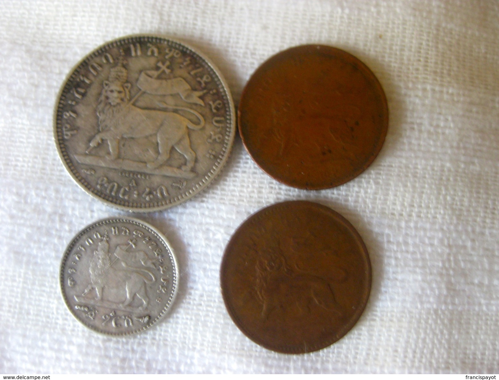 Ethiopia: 4 Coins Menelik II - Ethiopie