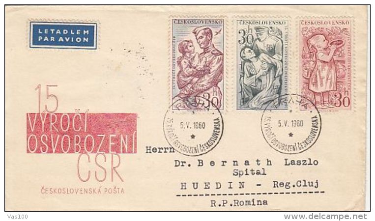 HISTORY, WW2, LIBERATION ANNIVERSARY, END OF WAR, SPECIAL COVER, 1960, CZECHOSLOVAKIA - 2. Weltkrieg