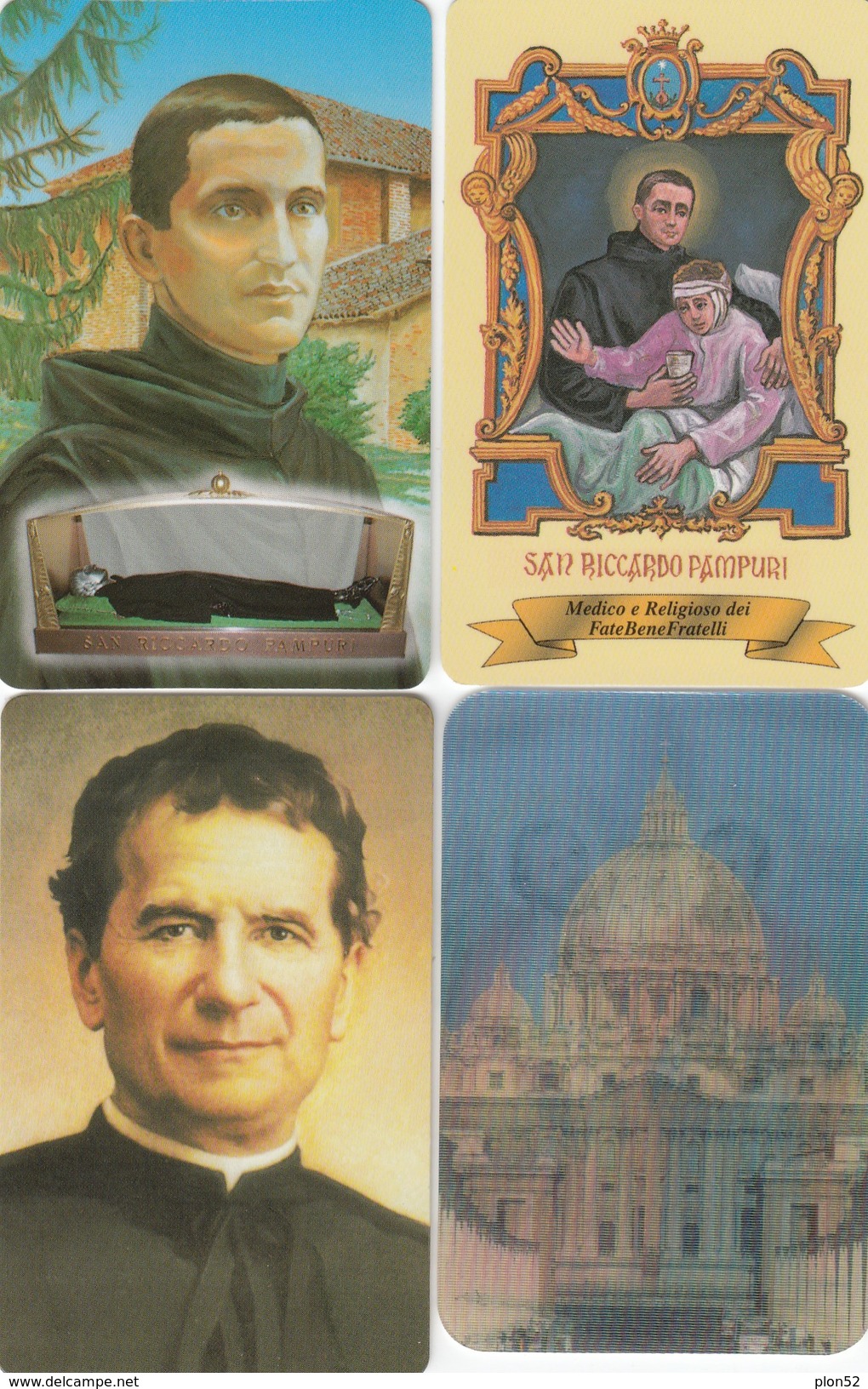 11137-N°. 4 CARDS SANTINI - S.RICCARDO PAMPURI-SS.PIETRO E PAOLO-S.GIOVANNI BOSCO - Religione & Esoterismo