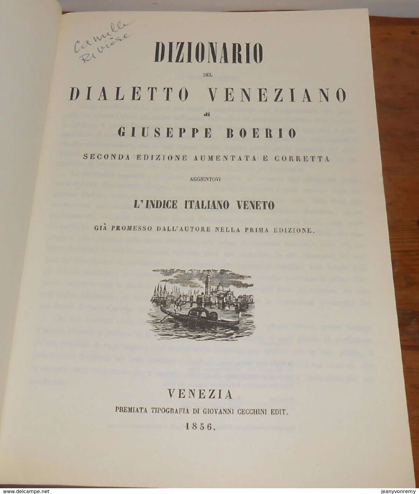Dizionario Del Dialetto Veneziano. Giuseppe Boerio. 2009. - Autres & Non Classés