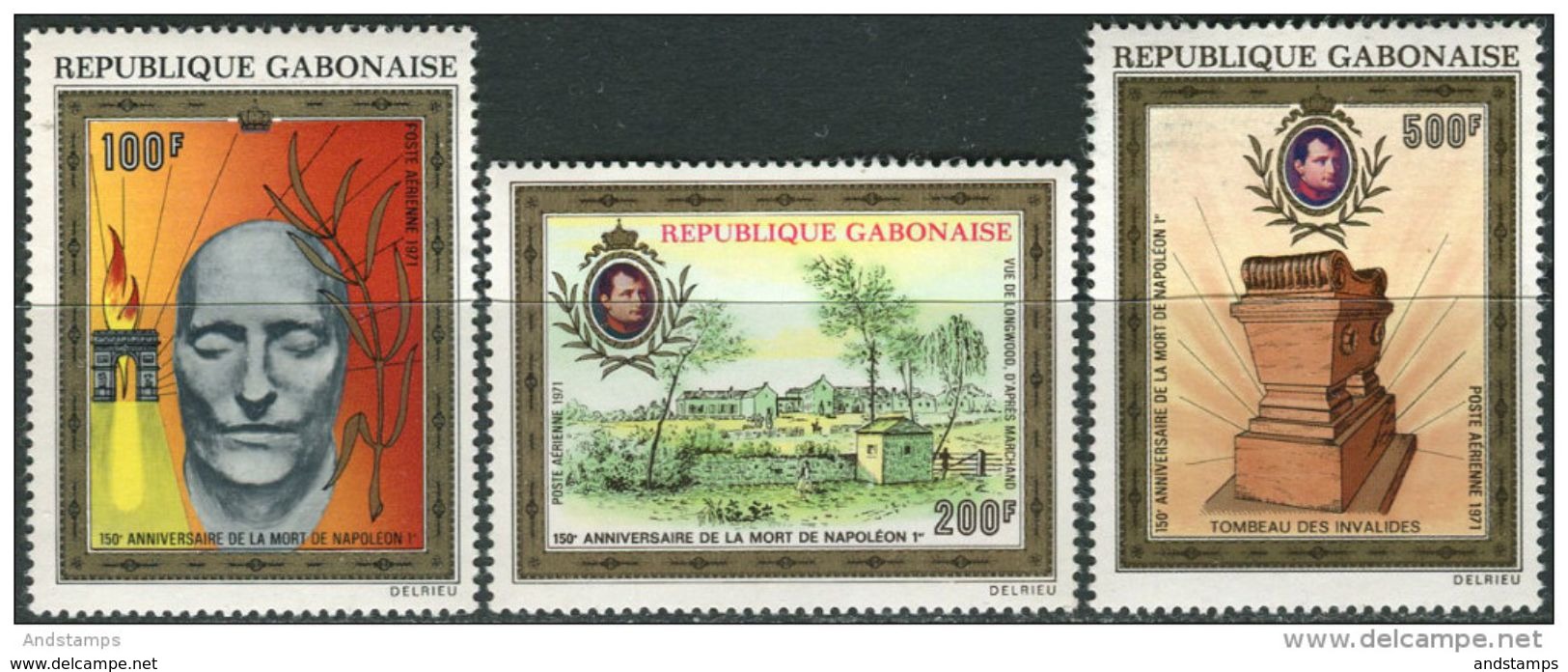 Gabon 1971. Michel #431/33 MNH/Luxe. 150th Anniversary Of Napoleon I (Ts31) - Napoleon