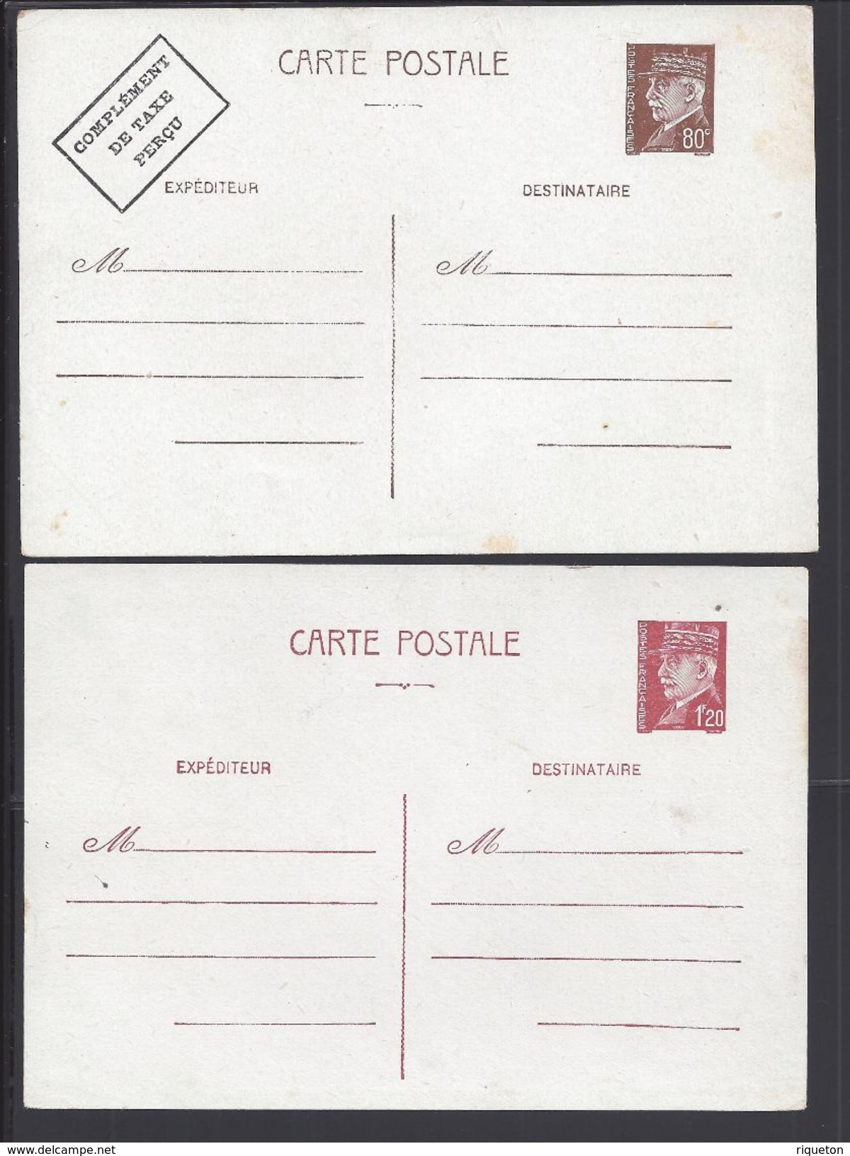 FR - Lot De Cinq Cartes Entier Postal Différents - B/TB - - Lots Et Collections : Entiers Et PAP