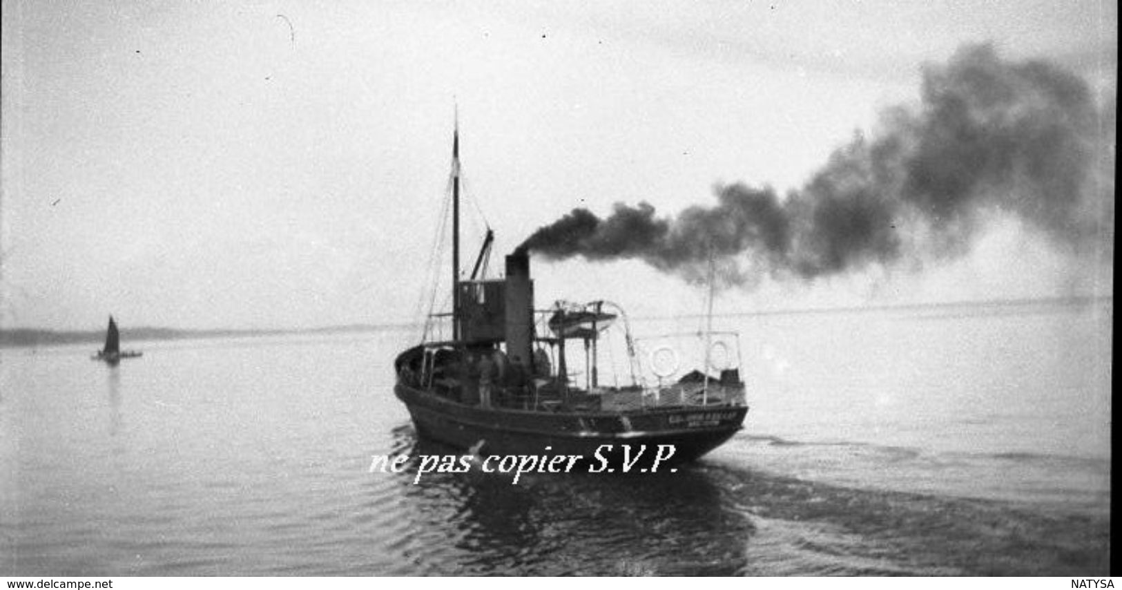 33 ARCACHON NEGATIF Plaque De Verre PHOTO BATEAU LE COURRIER DU CAP Vers 1918  PAS CARTE POSTALE - Arcachon