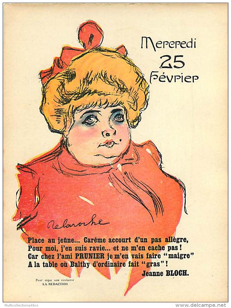 271117 - Feuille Extraite De L'ALBUM REVUE Des OPINIONS CALENDRIER 1914 éphéméride - Table PRUNIER Phare DUCELLIER MICH - Collections