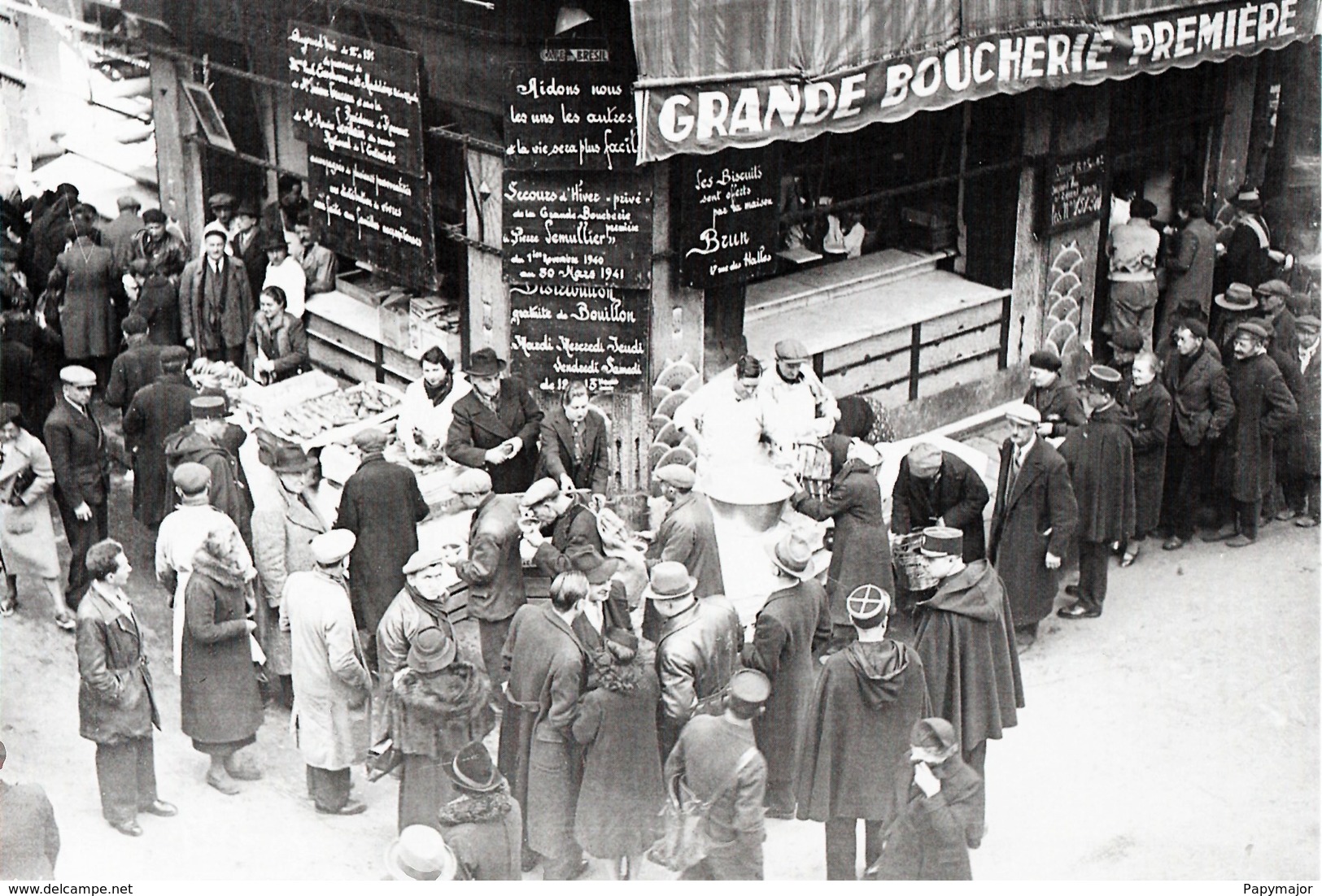 WW2 - La Queue Pour Une Distribution De Soupe à Paris En 1941 - 1939-45