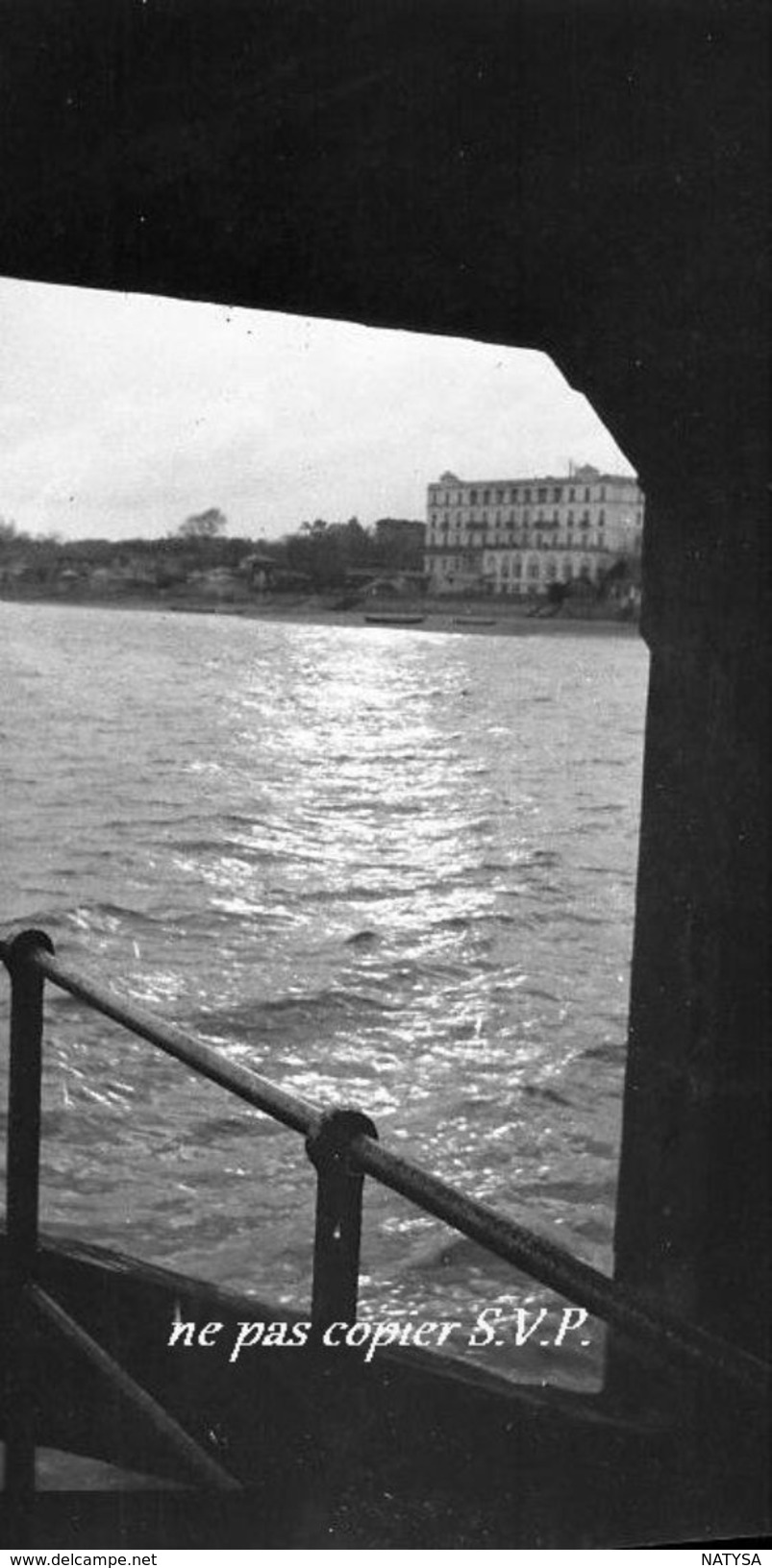 33 ARCACHON NEGATIF Plaque De Verre PHOTO BATEAU LE COURRIER DU CAP Vers 1918  PAS CARTE POSTALE - Arcachon