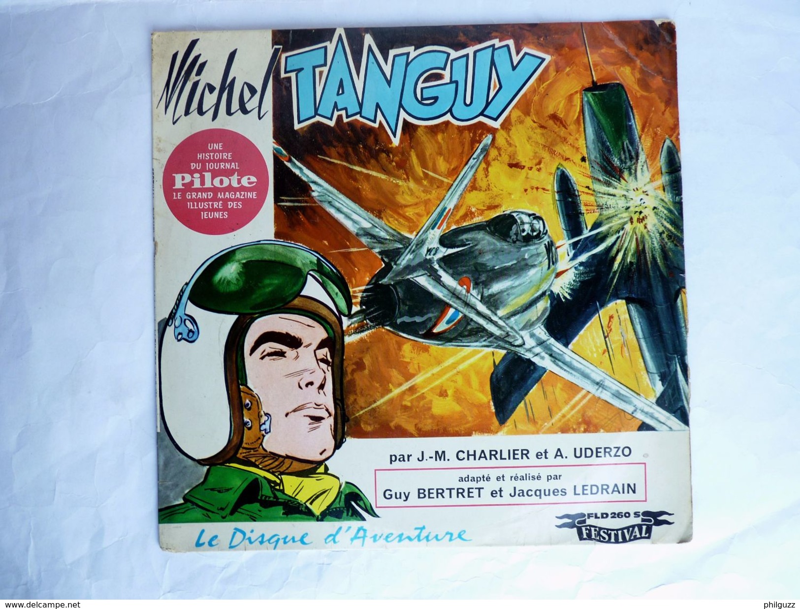 RARE DISQUE Vinyle 33 Tours 25 Cm - MICHEL TANGUY PILOTE - FESTIVAL 260 S - Ill : A. UDERZO  J.-M. CHARLIER Vers 1965 - Discos & CD