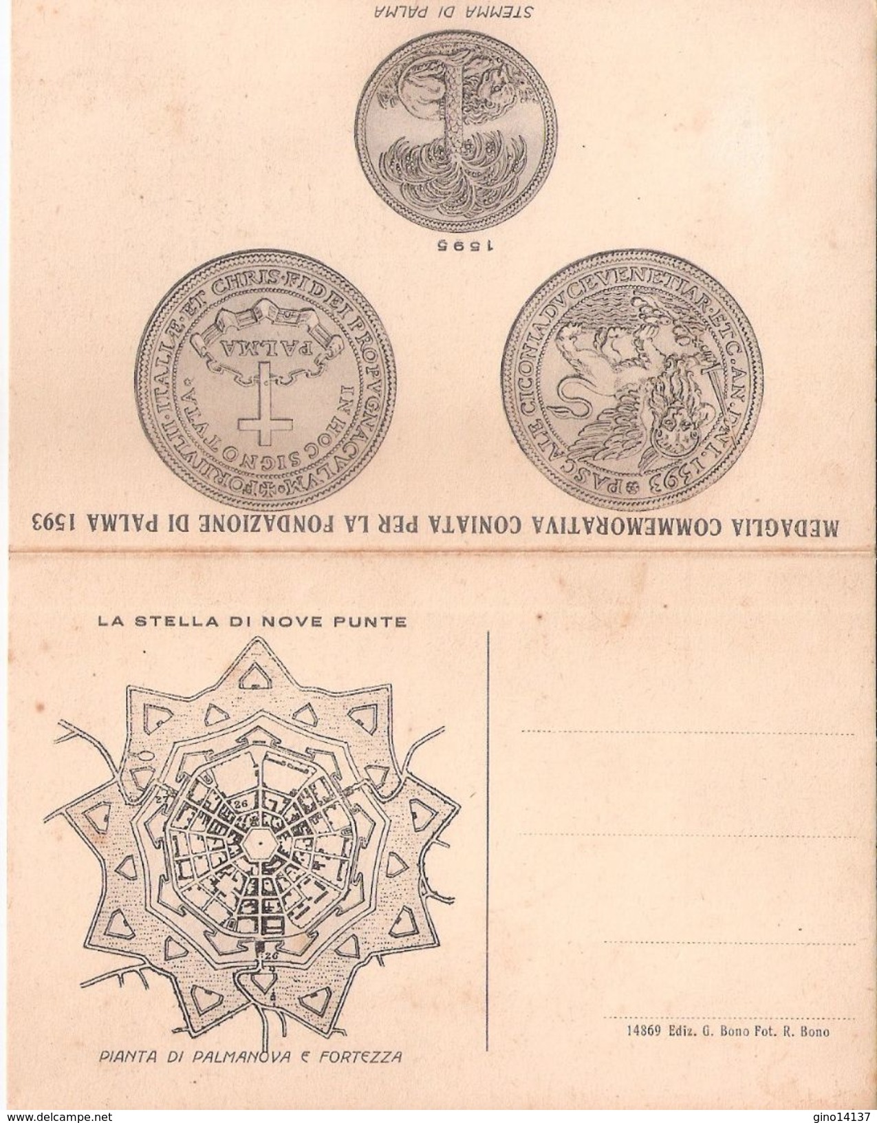 Cartolina Postale  MEDAGLIA COMMEMORATIVA FONDAZIONE PALMA 1593  D'ANNUNZIO - Udine