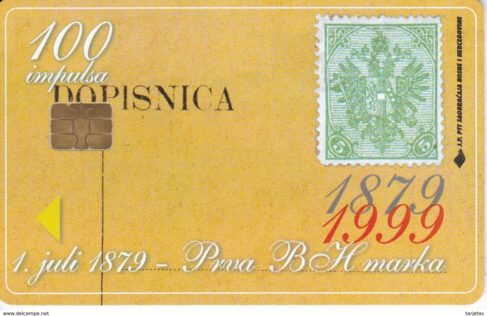 TARJETA DE BOSNIA DE UN SELLO (STAMP) - Bosnia