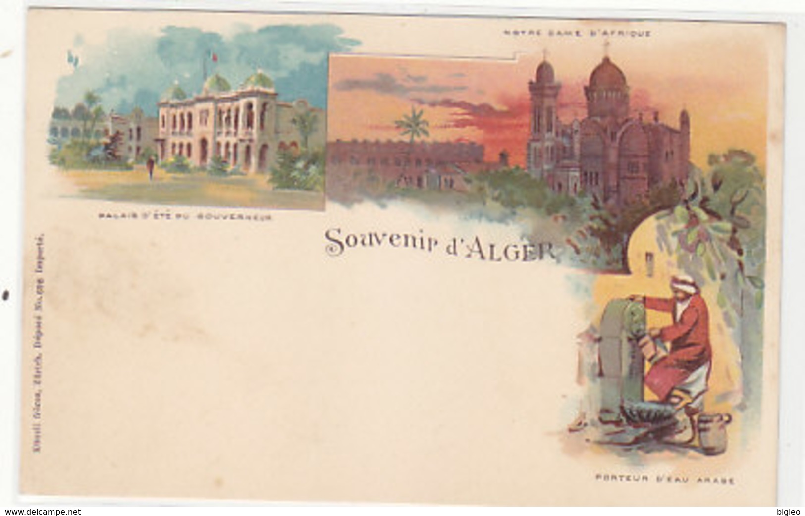 Souvenir D'Alger - Verl.Künzli Zurich        (A-57-160721) - Alger