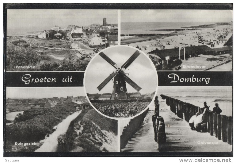 CPSM - DOMBURG - GROETEN Uit &hellip;(Multivues) - Edition G.J.Rijnten /N°165 - Domburg