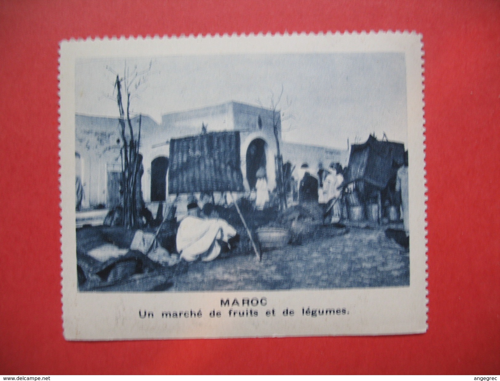 Chromo Image Vignette  Maroc - Un Marché De Fruits Et De Légumes -   6.5 X 7.5 Cm - Autres & Non Classés