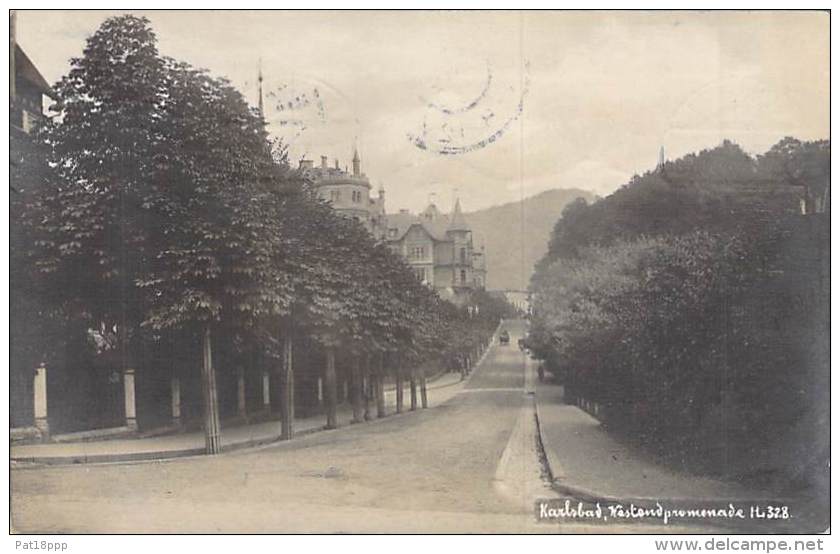 CESKA REPUBLIKA Tchéquie ** Real Photo / Carte Photo ** KARLSBAD Wastendpromenade - Format CPA 1909 - Czech Republic - Tsjechië