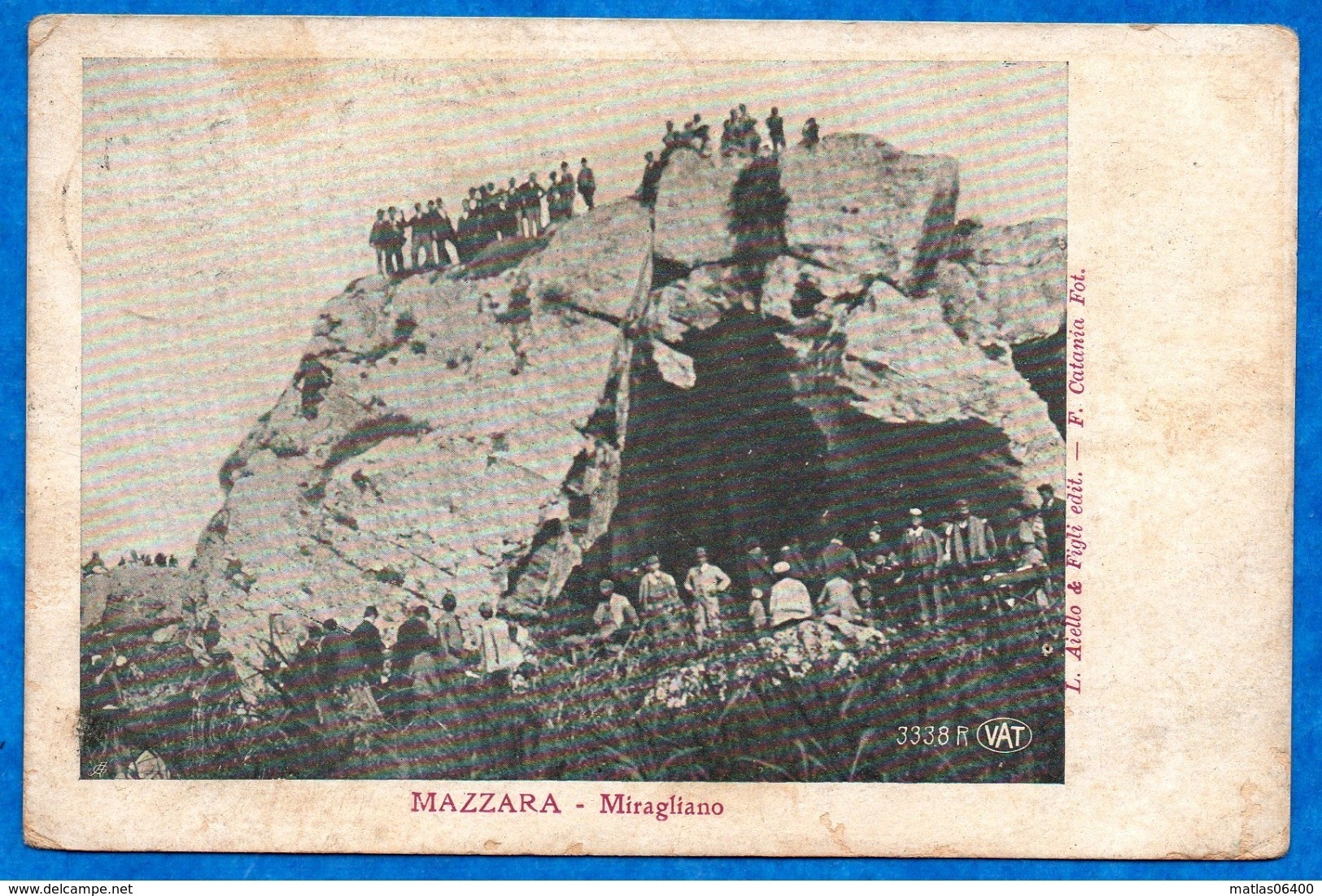 ITALIE- SICILE- MAZZARA - Miragliano   (animée) N° 3338 R  VAT-ed  Aielllo    CPA  1909 - Mazara Del Vallo