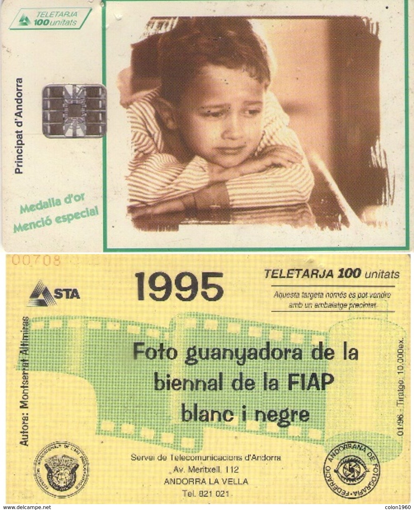 ANDORRA. FIAP. 1996-01. 10000 Ex. AD-STA-0041. (095). MORDIDA REGULAR. - Andorra