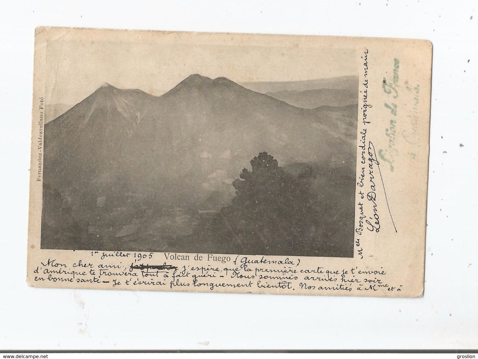 VOLCAN DE FUEGO (GUATEMALA) 1905 - Guatemala