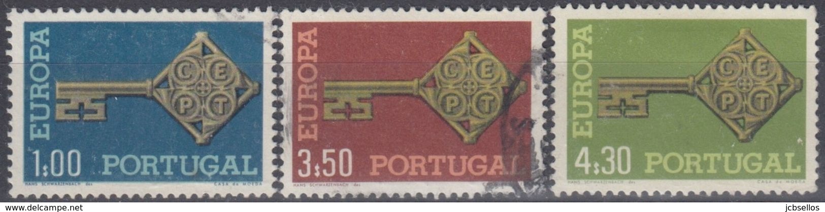 PORTUGAL 1968 Nº 1032/34 USADO - Usati