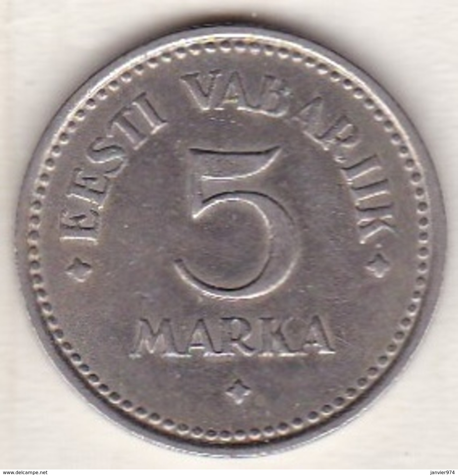 Estonie . 5 Marka 1922 .KM# 3 - Estonie