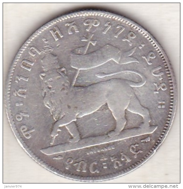 ETHIOPIE . 1/2 BIRR EE 1889 A (1897) . MENELIK II . ARGENT - Etiopía