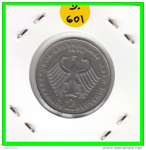 ALEMANIA  - GERMANY -  MONEDA DE 2.00 DM.  AÑO 1970-D  Konrad Adenauer - 2 Mark