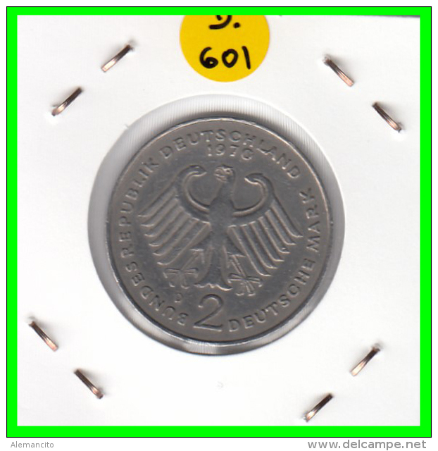 ALEMANIA  - GERMANY -  MONEDA DE 2.00 DM.  AÑO 1970-D  Konrad Adenauer - 2 Marcos