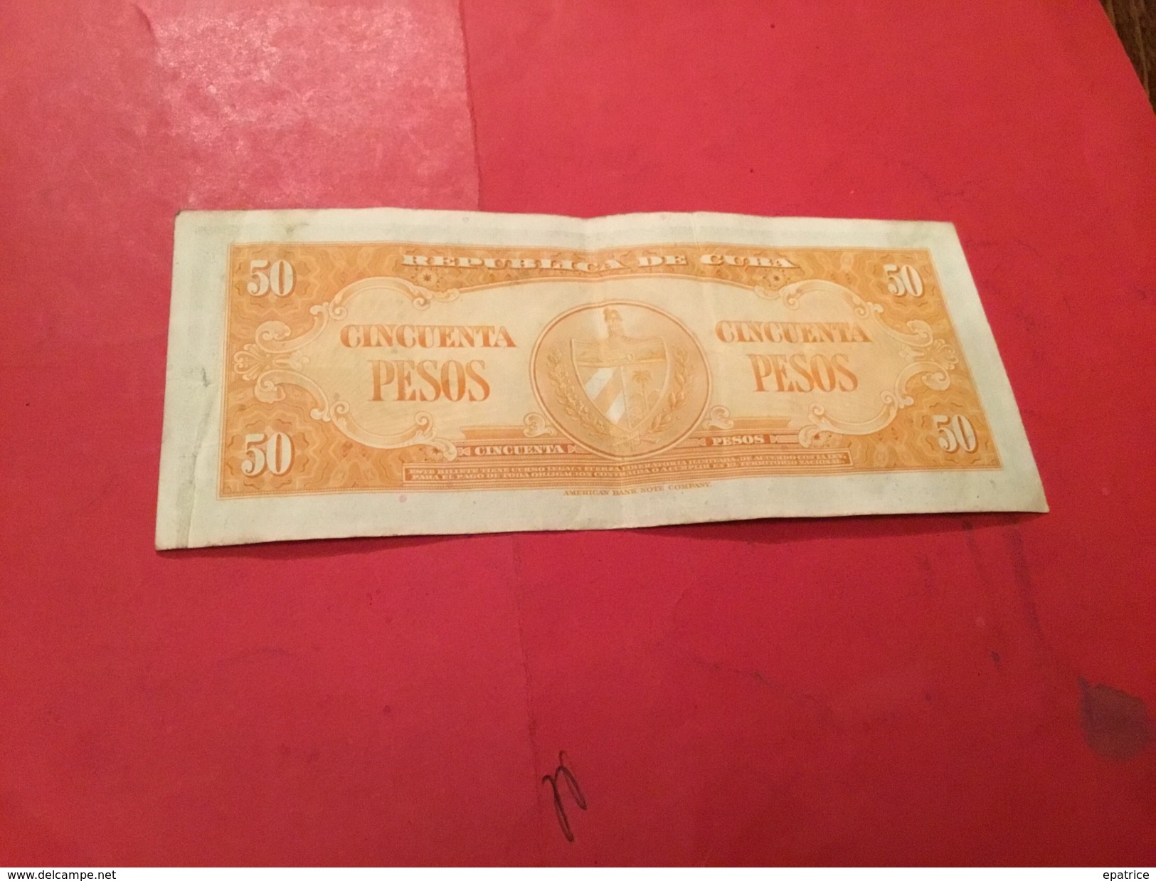 50 PESOS CUBA 1958 (TTB) - Cuba