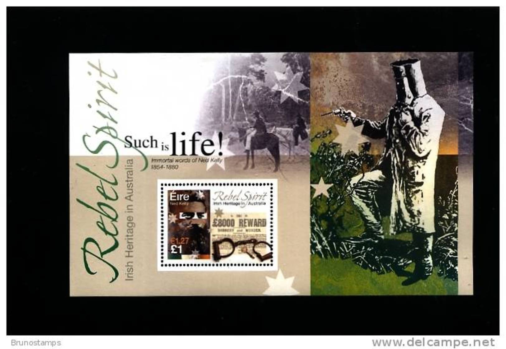 IRELAND/EIRE - 2001  REBEL SPIRIT MS MINT NH - Blocchi & Foglietti