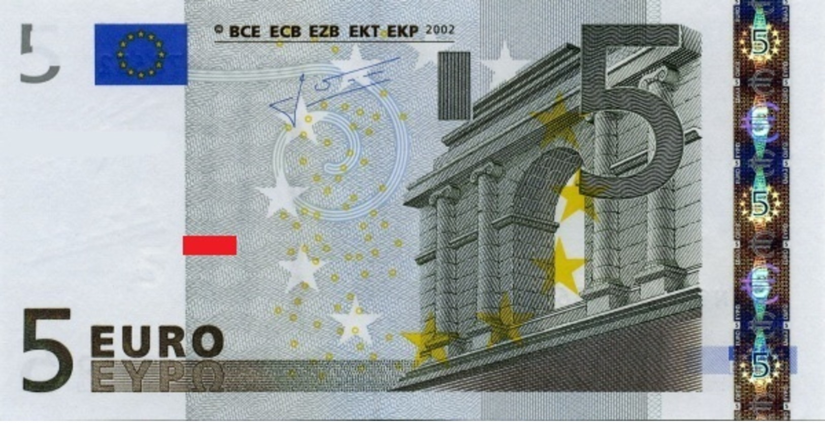 EURO GERMANY 5 X R002 UNC TRICHET - 5 Euro