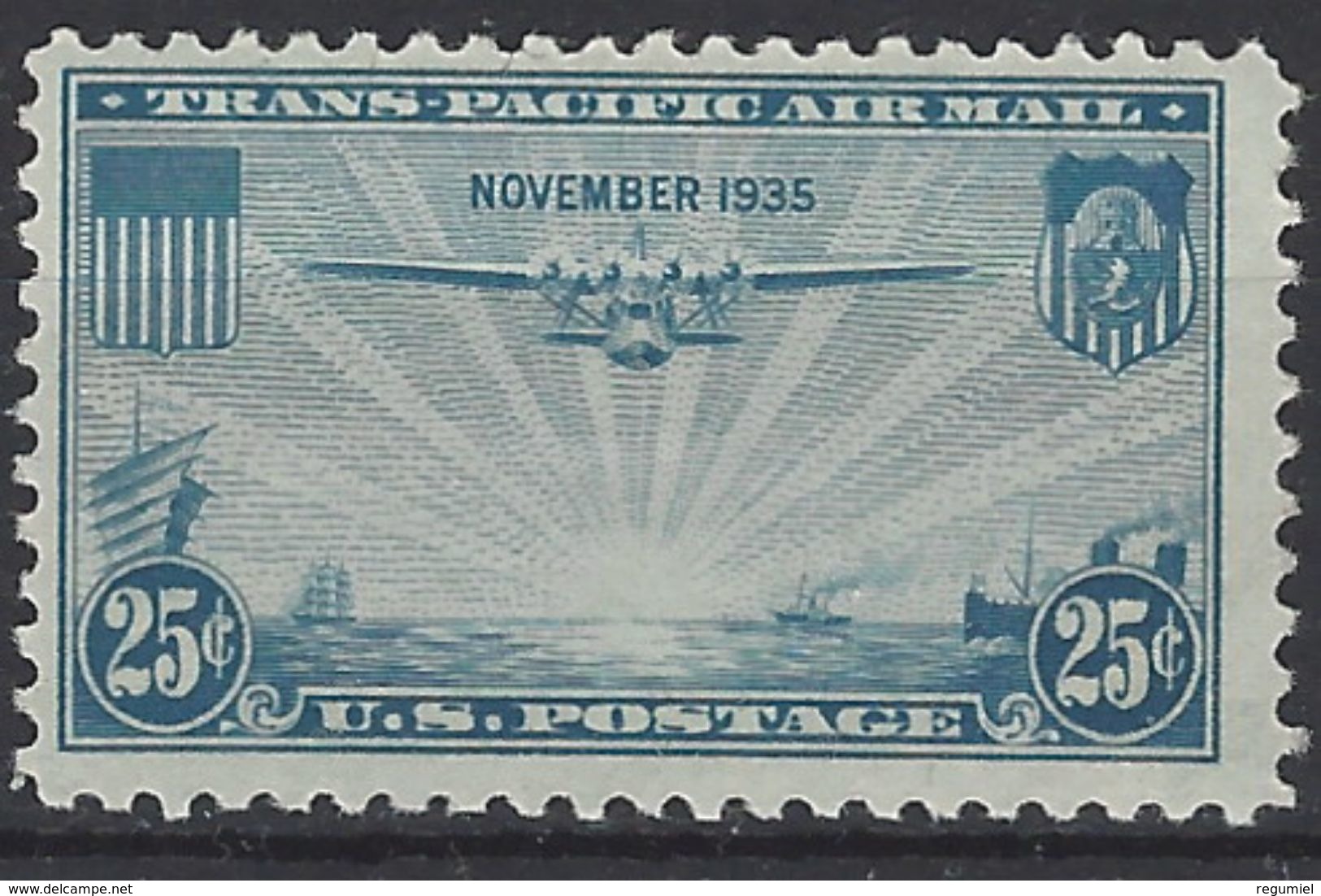 Estados Unidos Aereo 021 ** MNH. 1935 - 1b. 1918-1940 Unused