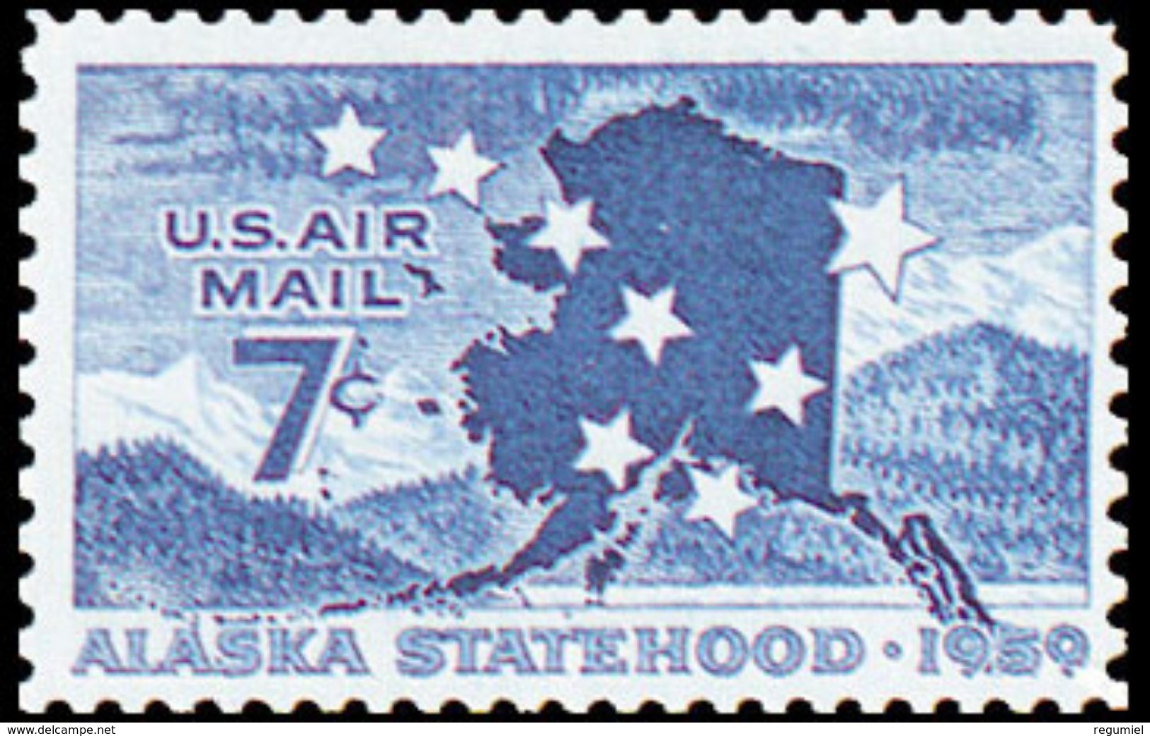 Estados Unidos Aereo 052 ** MNH. 1959 - 1b. 1918-1940 Nuevos