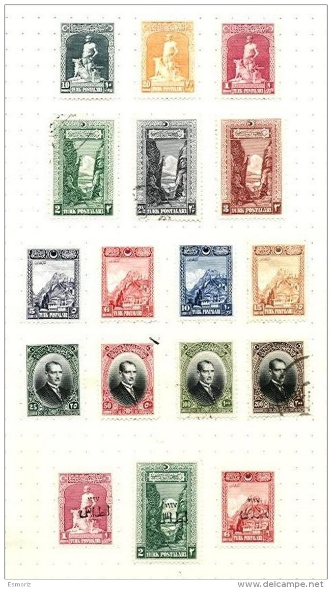 TURKEY, Yv 695/710, 714, */o M/U, F/VF, Cat. &euro; 10 - Nuovi