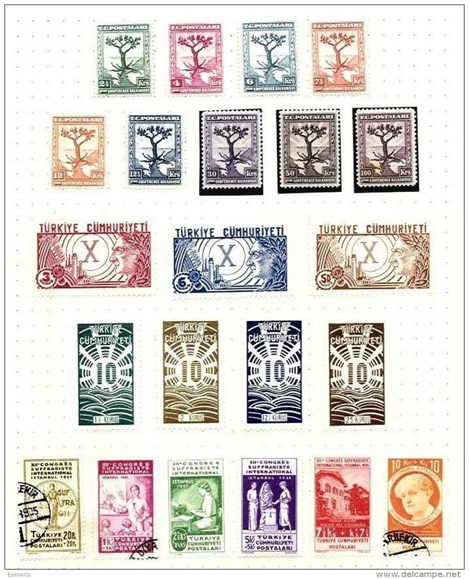 TURKEY, Yv 795/803, 823/29, 857/64, * MLH, F/VF, Cat. &euro; 45 - Nuevos