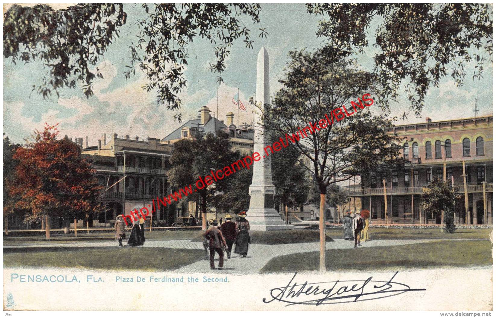 Pensacola - 1910 - Plaza De Ferdinand The Second - Pensacola