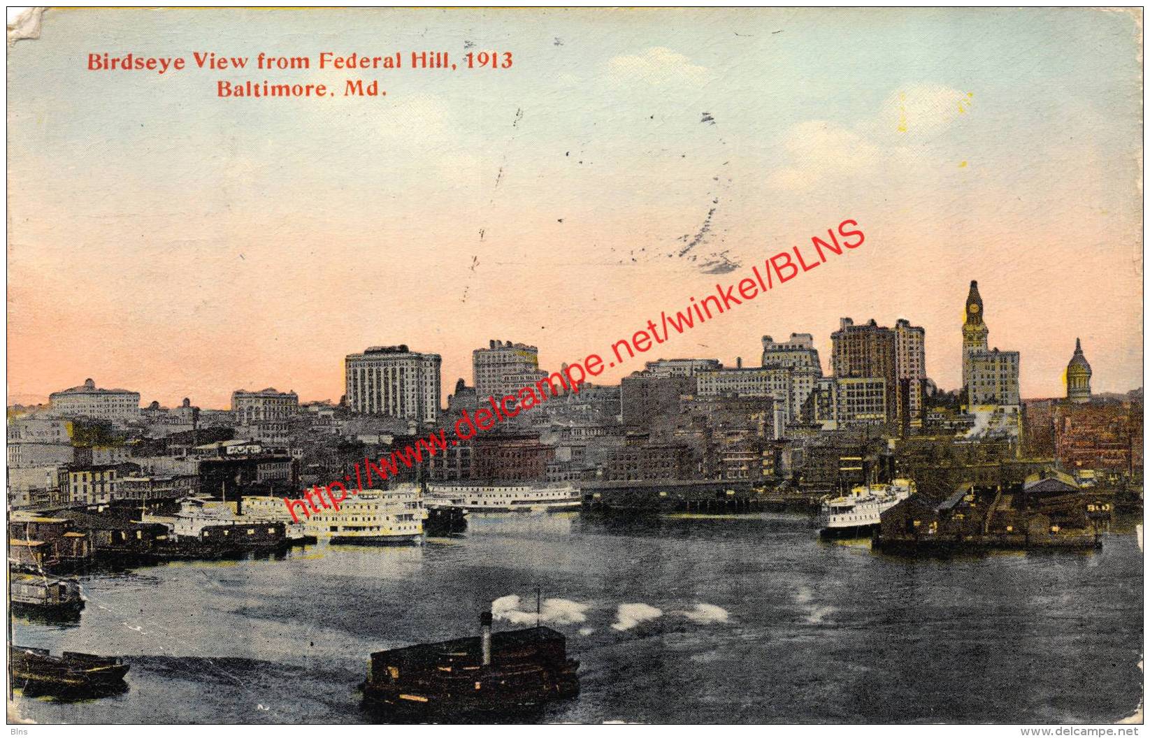 Birdseye View Federal Hill - Baltimore - 1921 - Baltimore