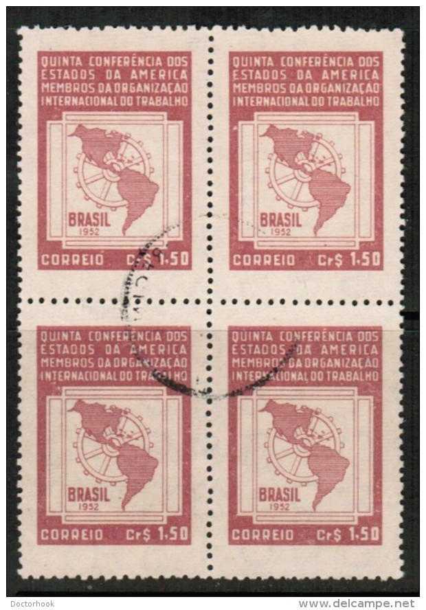 BRAZIL  Scott # 720 VF USED BLK. 4 - Blocks & Sheetlets