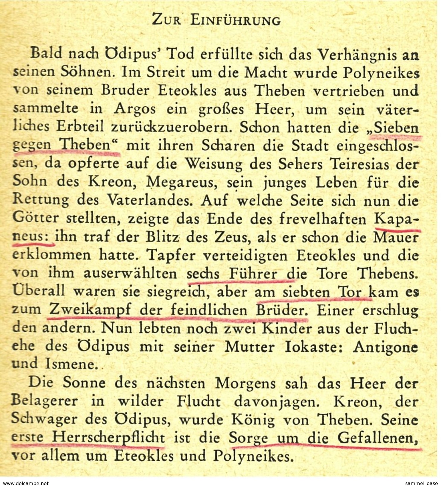 Reclam Heft  -  Antigone Tragödie  -  Von Sophokles  -  1962 - Theatre & Scripts