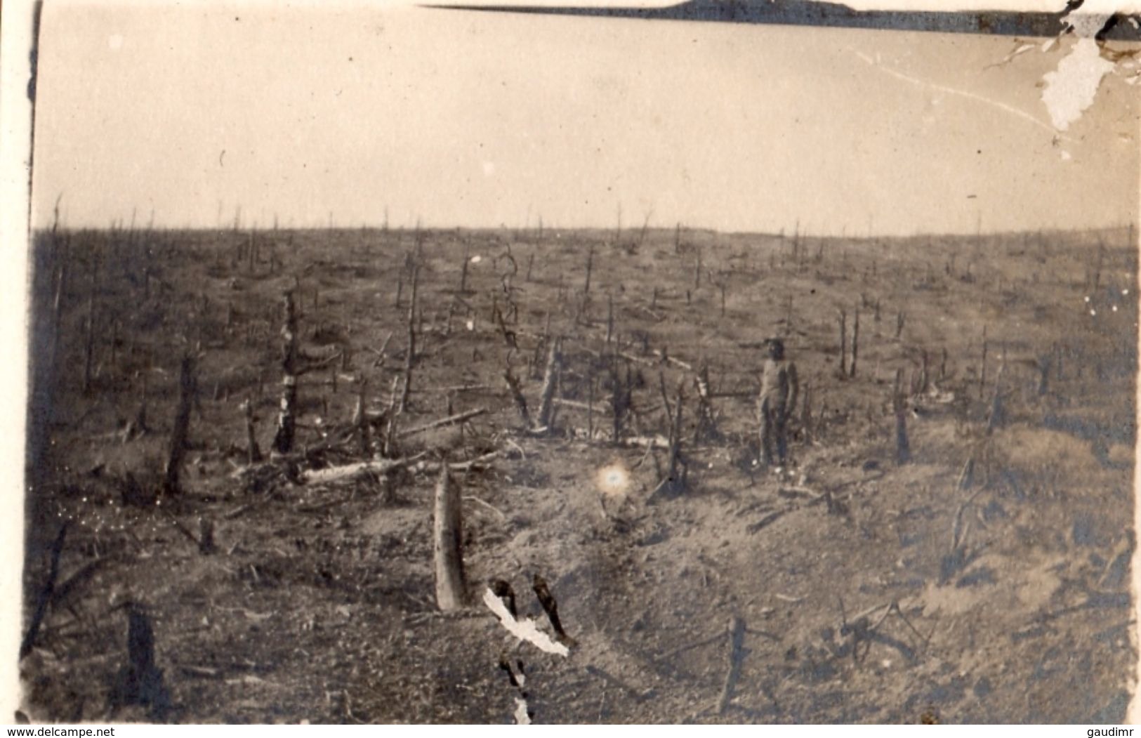 PHOTO FRANÇAISE - CONTRE PENTE DU MONT HAUT PRES DE MORONVILLIERS MONTS DE CHAMPAGNE MARNE 1914 1918 - 1914-18