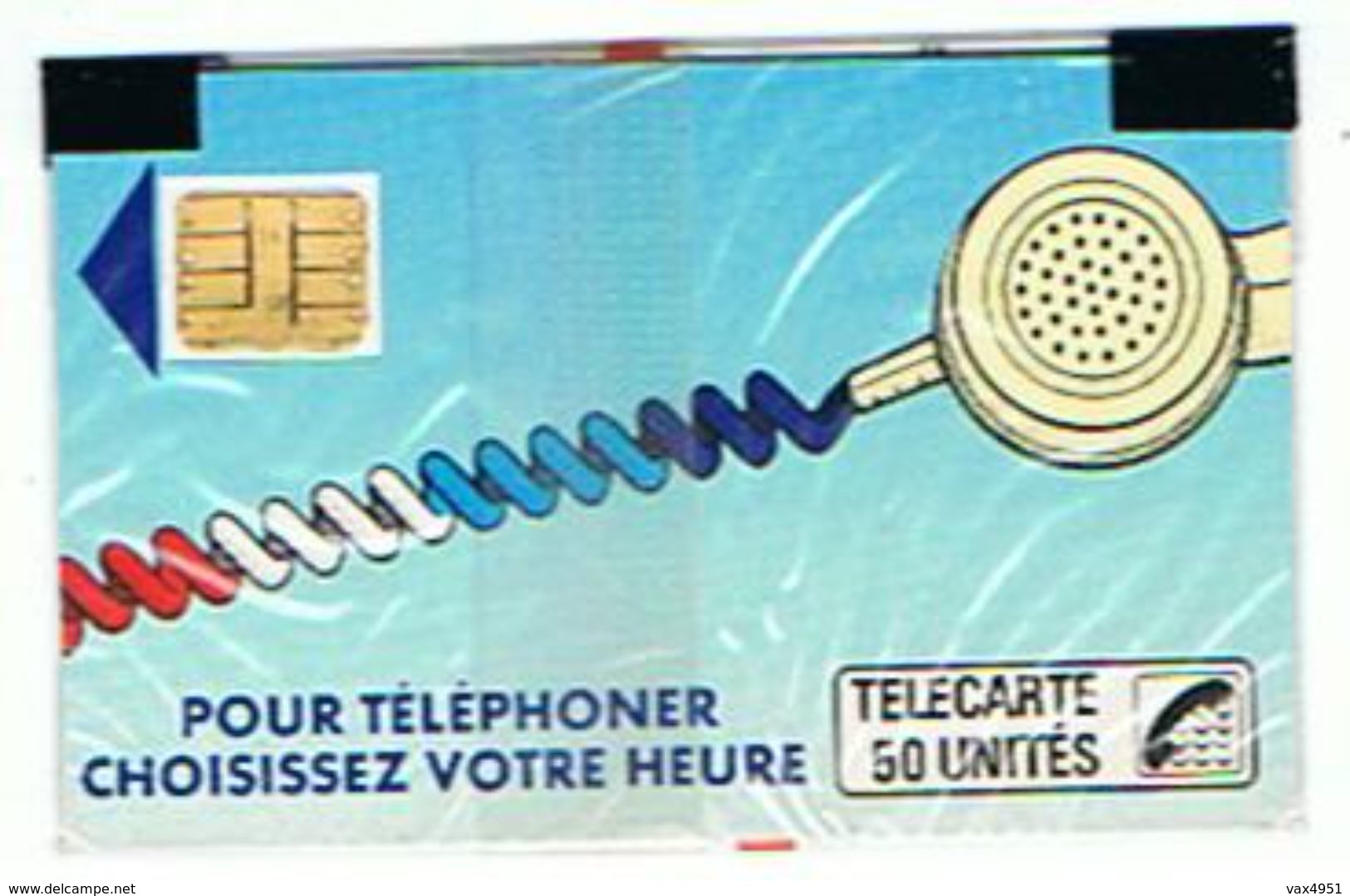 CARTE NEUVE SOUS BLISTER  POUR TELEPHONER CHOISISSEZ VOTRE HEURE  50 UNITES      ***  SAISIR *** - Publicité