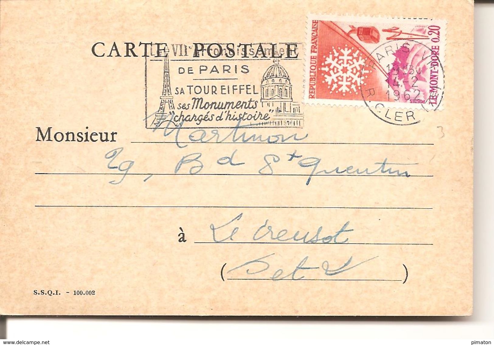 CPA Publicitaire - AGENCE DES TIMBRES - POSTE D'OUTRE- MER - Bagne & Bagnards