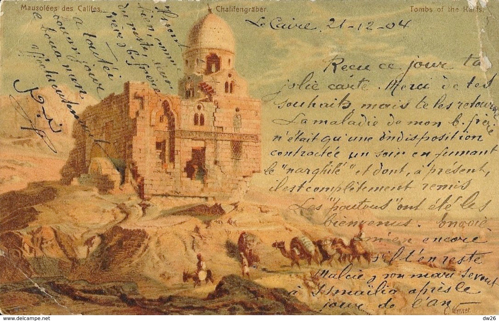 Egypte: Le Caire - Mausolées Des Califes (Tombs Of The Kalifs) - Chalifengräber - Carte Dos Simple - Cairo