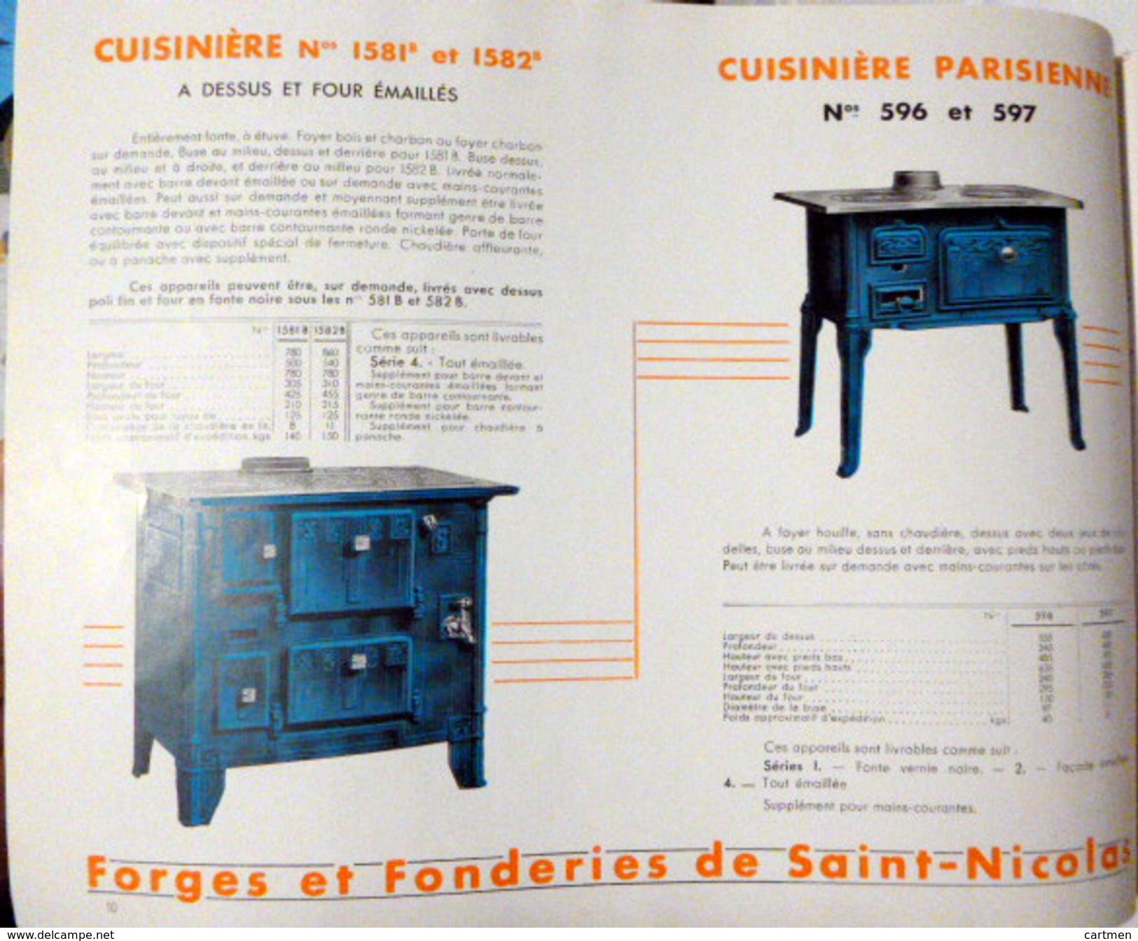 08 REVIN FOURNEAUX POELES CUISINIERES CHEMINEES SALAMANDRES CATALOGUE DES FORGES SAINT NICOLAS 1935 78 PAGES 160 DESSINS - Other & Unclassified