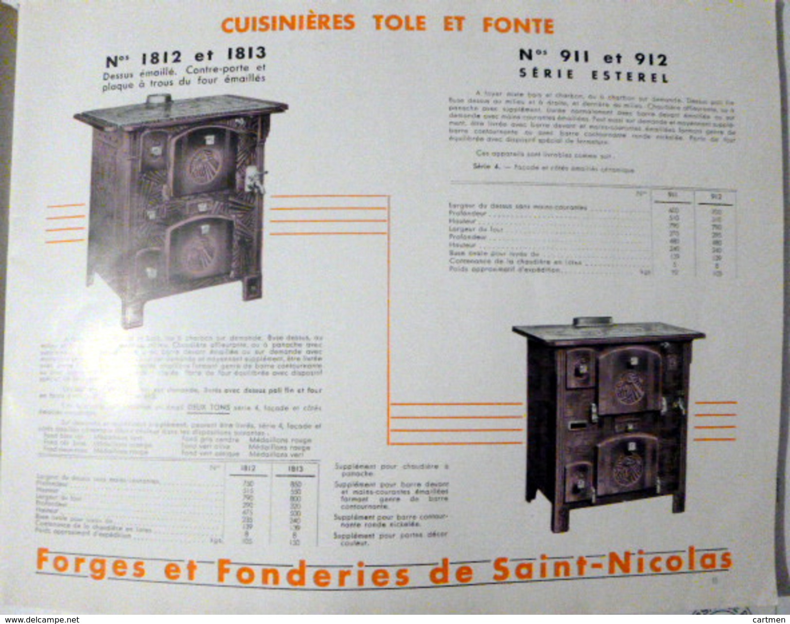 08 REVIN FOURNEAUX POELES CUISINIERES CHEMINEES SALAMANDRES CATALOGUE DES FORGES SAINT NICOLAS 1935 78 PAGES 160 DESSINS - Other & Unclassified