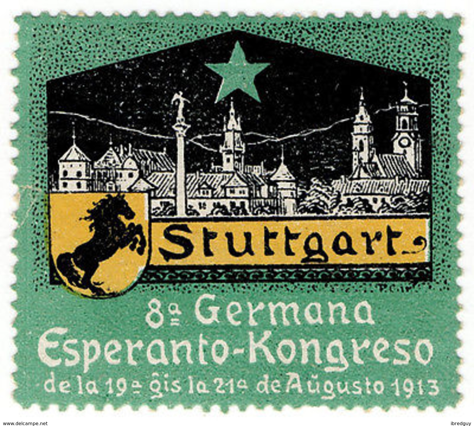 (I.B) Cinderella (Esperanto) Collection : Congress Label (Stuttgart 1913) - Other & Unclassified