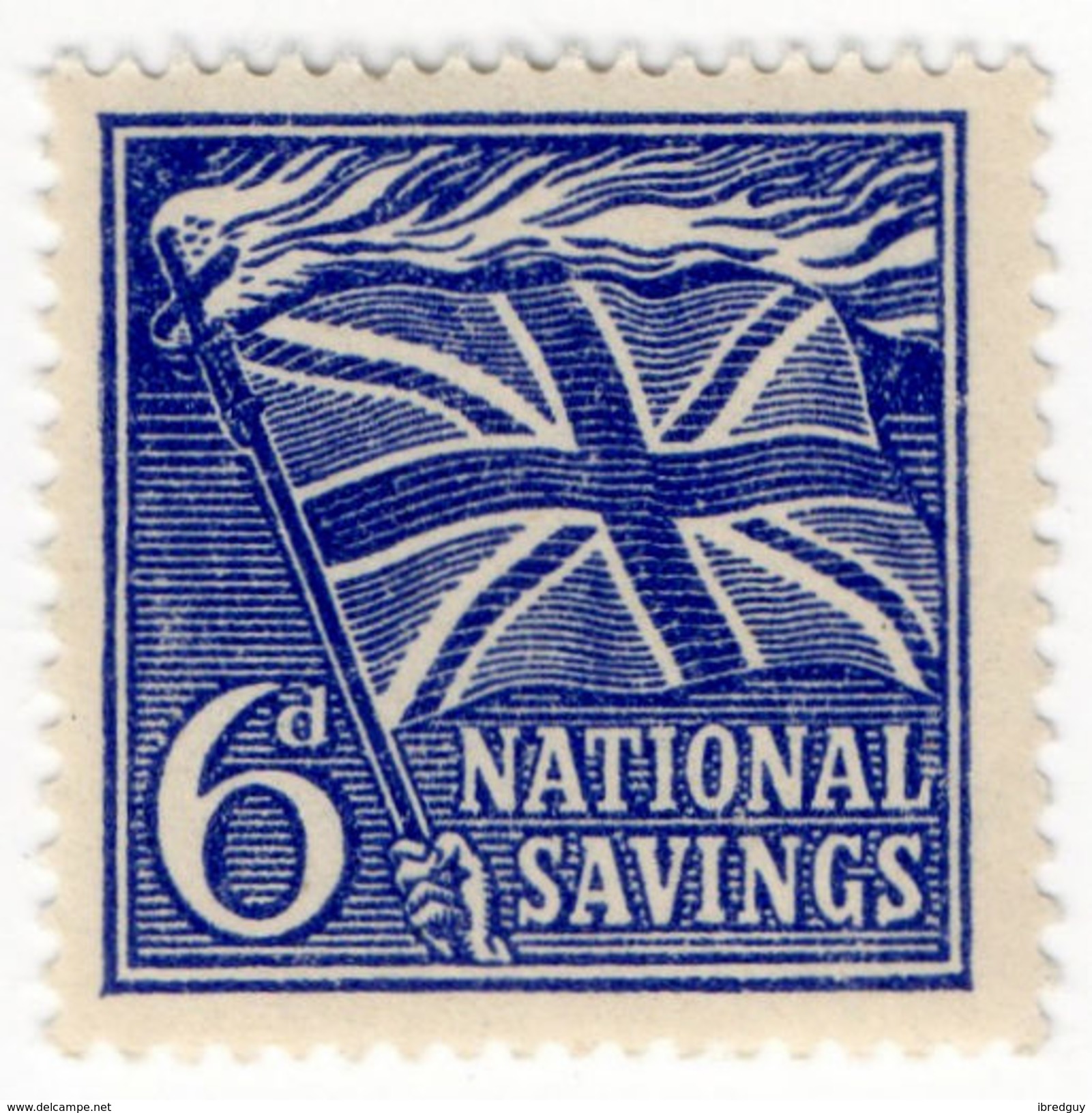 (I.B) Cinderella Collection : National Savings - Flaming Cross 6d - Other & Unclassified