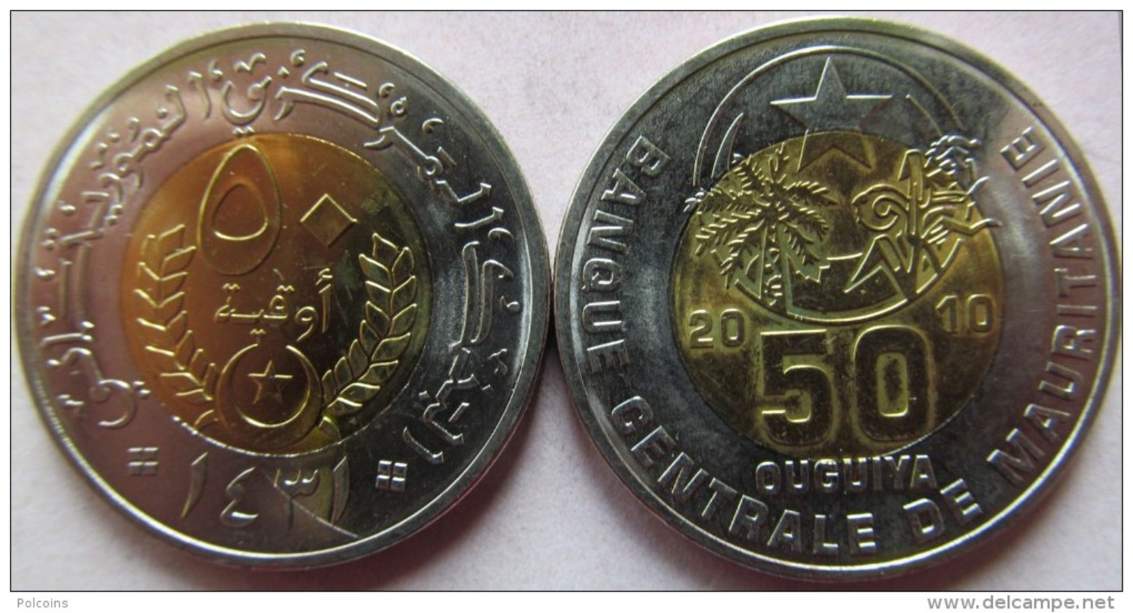 Mauretania 50 Ouguiya 2010 BIMETAL UNC KM# 9 - Mauritanie