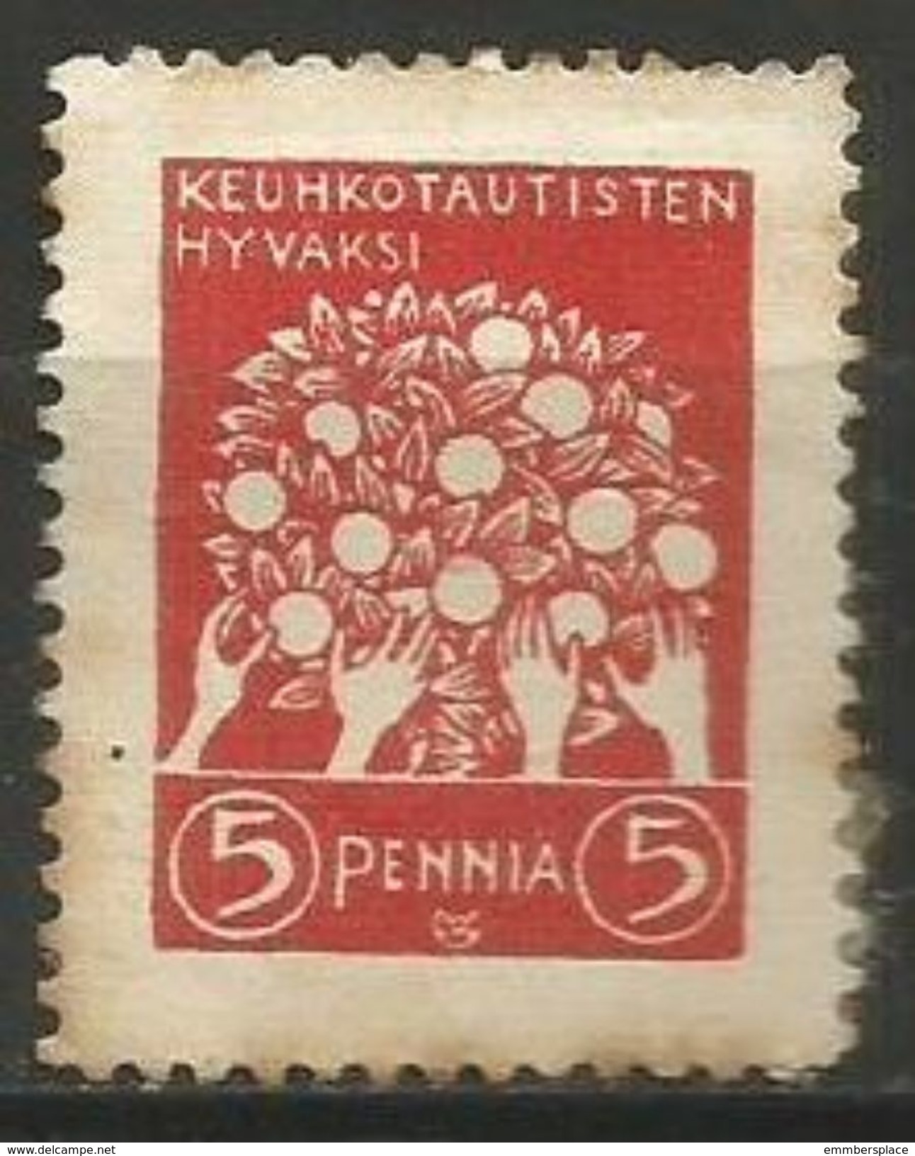 Finland - 1908 Apple Tree (Christmas Seal). - Neufs