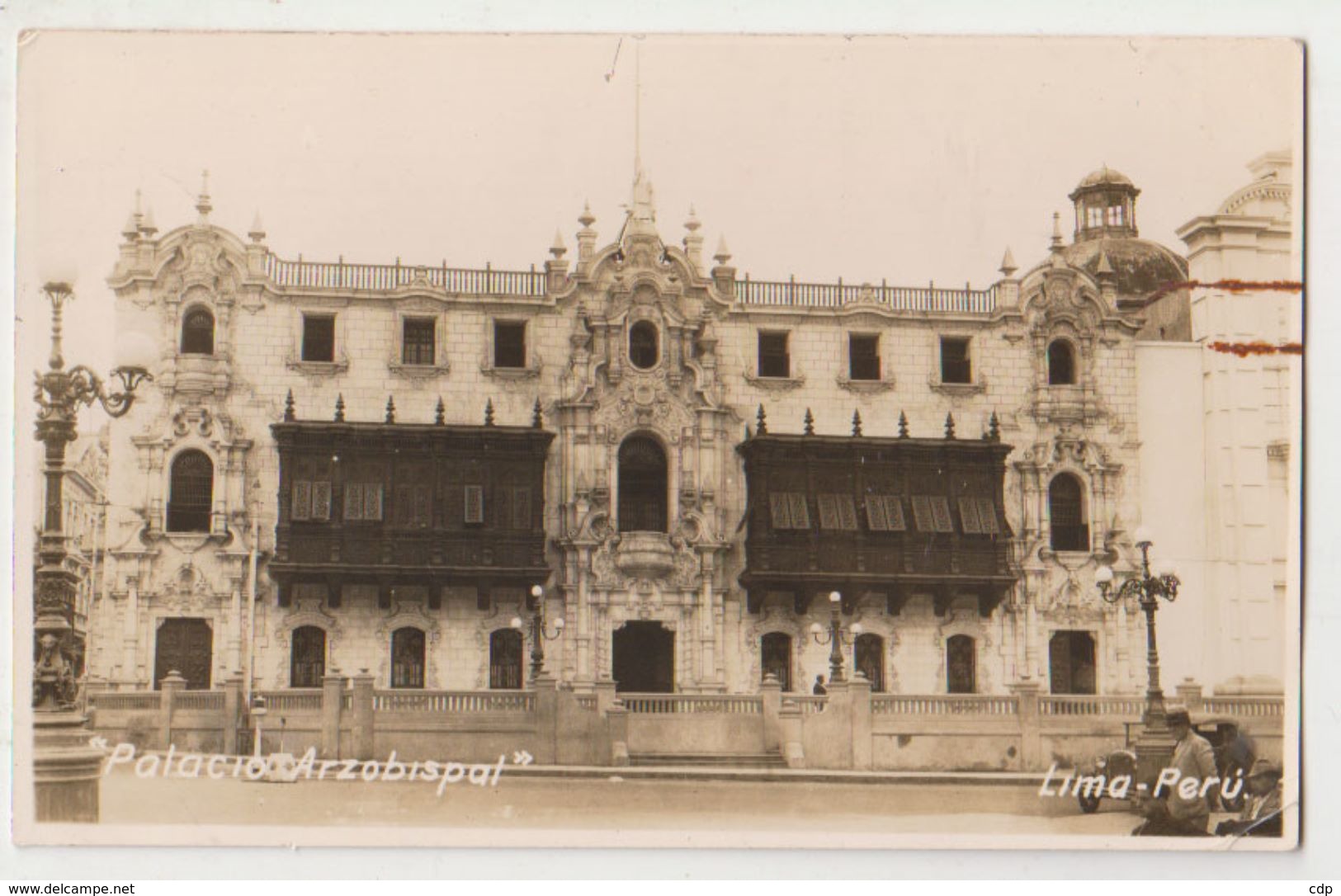 Carte Photo Palacio Arzobispal   Lima  1936 - Peru