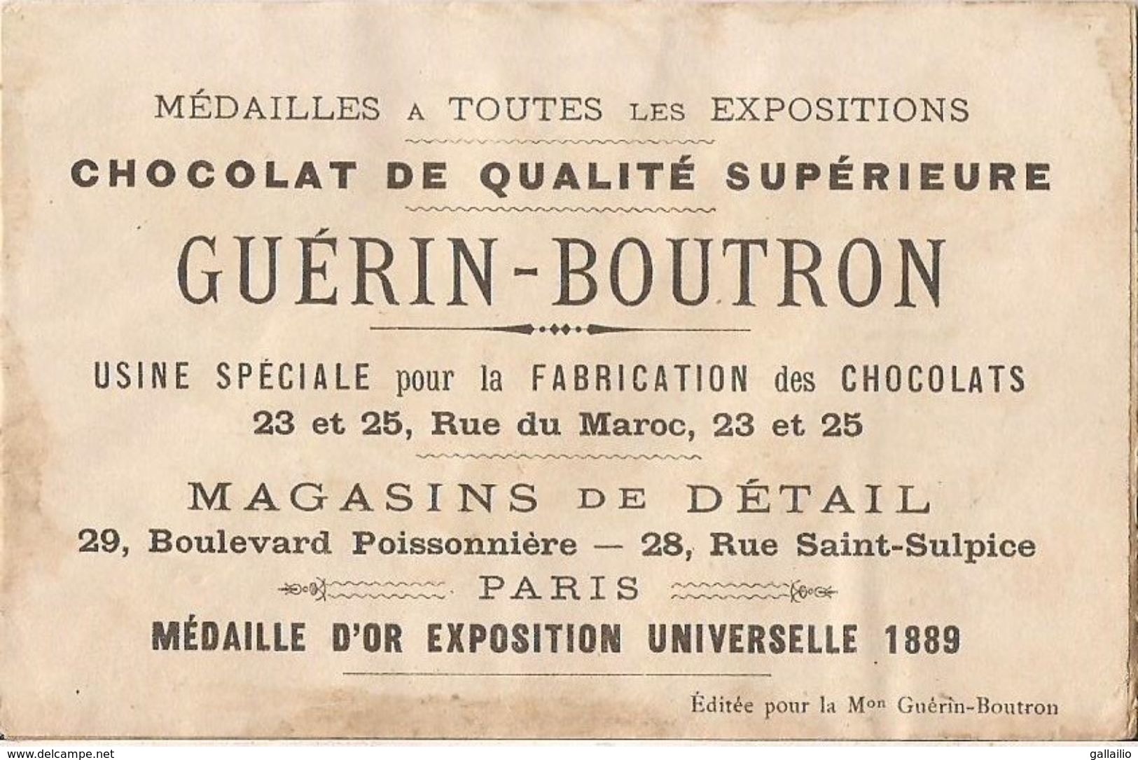 CHROMO CHOCOLAT GUERIN BOUTRON TRANSFORMATION DES UNIFORMES GUIDE OFFICIER - Guerin Boutron